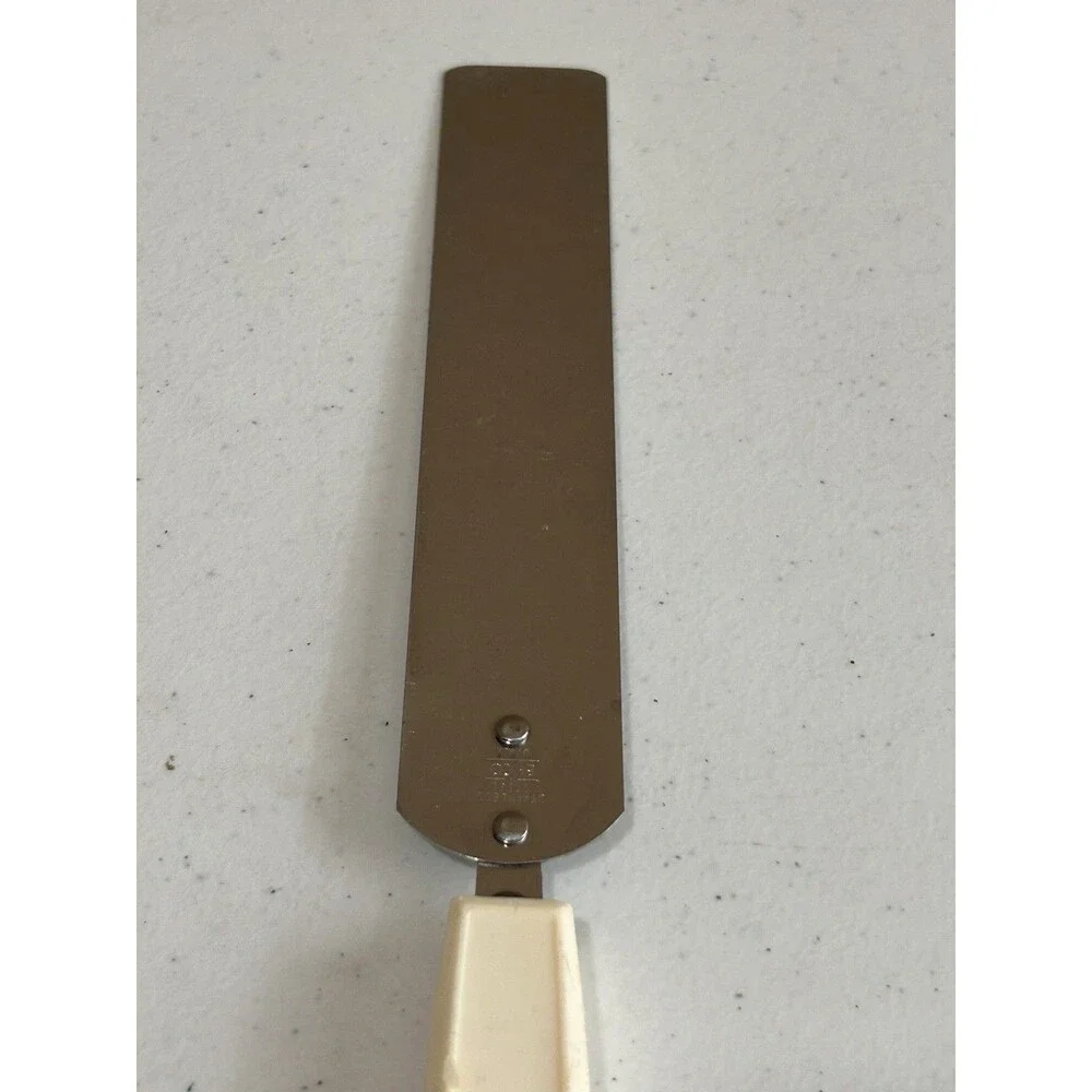 Vtg EKCO Stainless Steel Frosting Icing Spreader Spatula Plastic White Handle